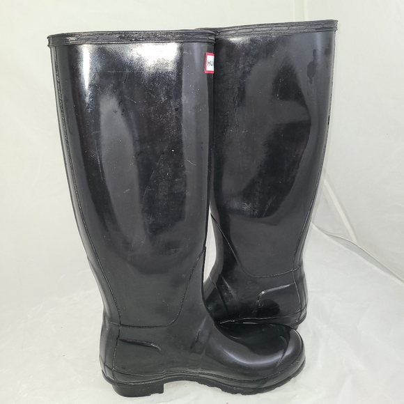 Hunter Tall Black Original Woman's Rain Boots‎ Size 5M US - Picture 4 of 7
